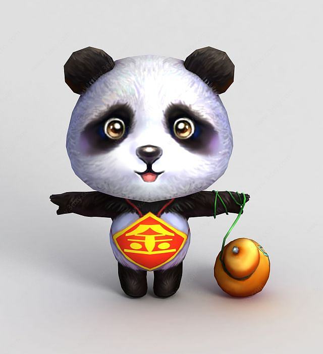 洪荒游戏熊猫3D模型