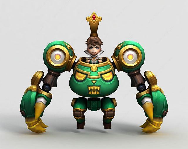 王者荣耀男游戏人物角色3D模型