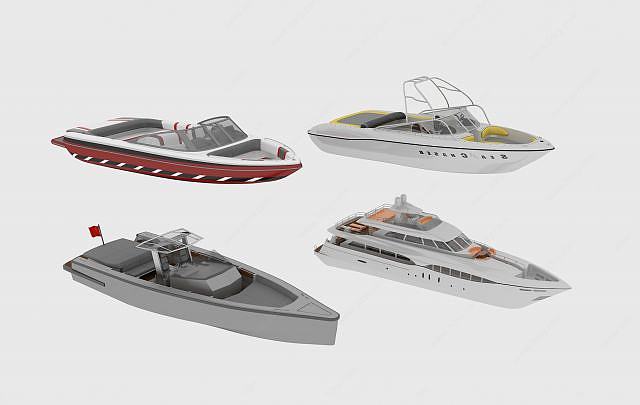 现代游艇3D模型