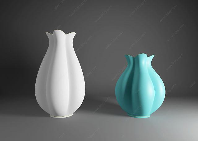 瓷瓶，花瓶，瓷器，摆件，饰品3D模型