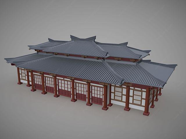 中国传统古建筑住宅3D模型