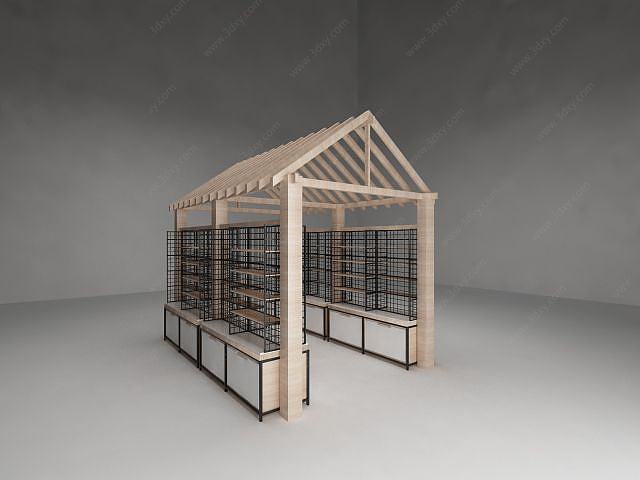 房型置物架3D模型