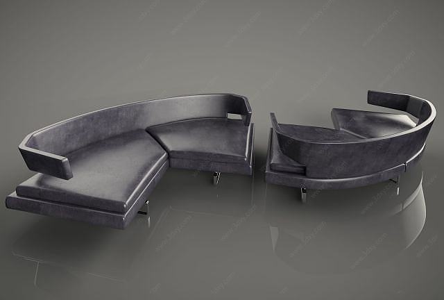 创意转角沙发3D模型