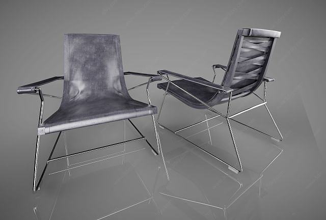 现代皮革座椅3D模型