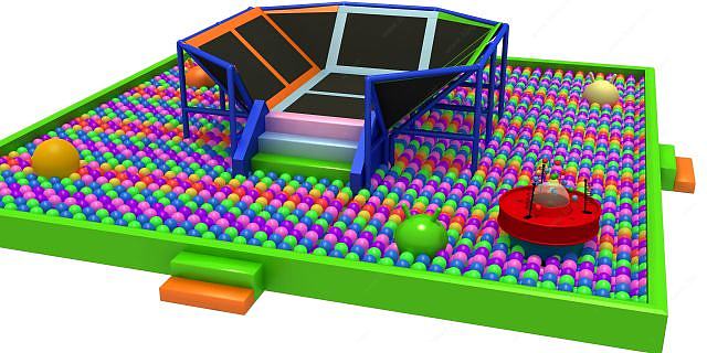 蹦床球池3D模型