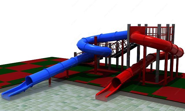 蹦床球池3D模型