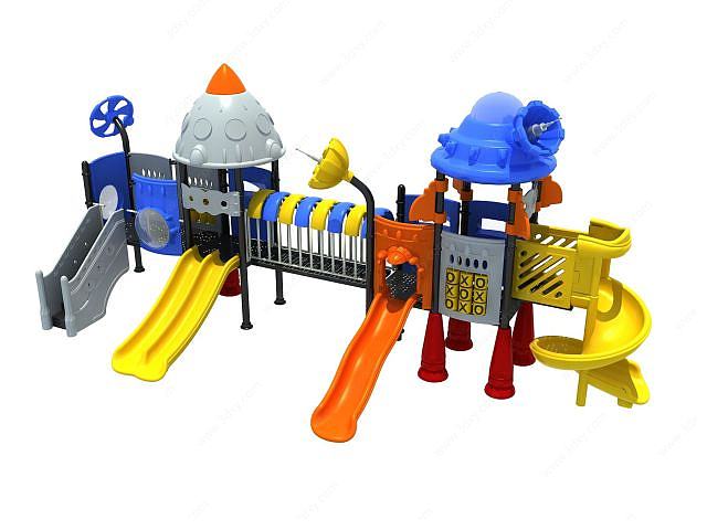 儿童滑梯儿童游乐设施3D模型