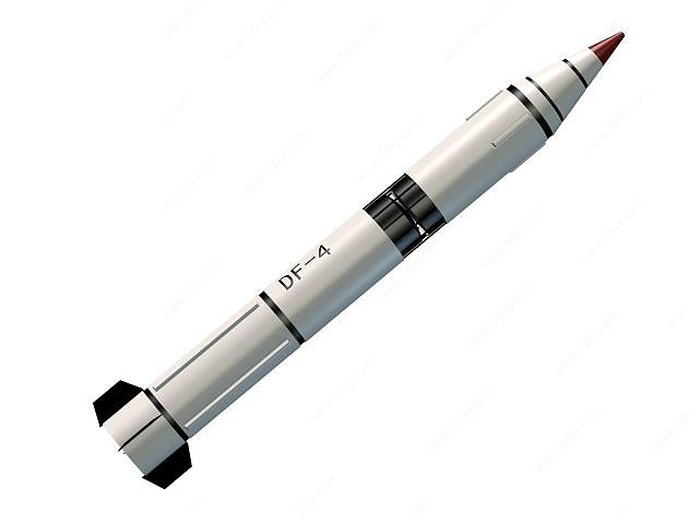 东风4号洲际导弹3D模型
