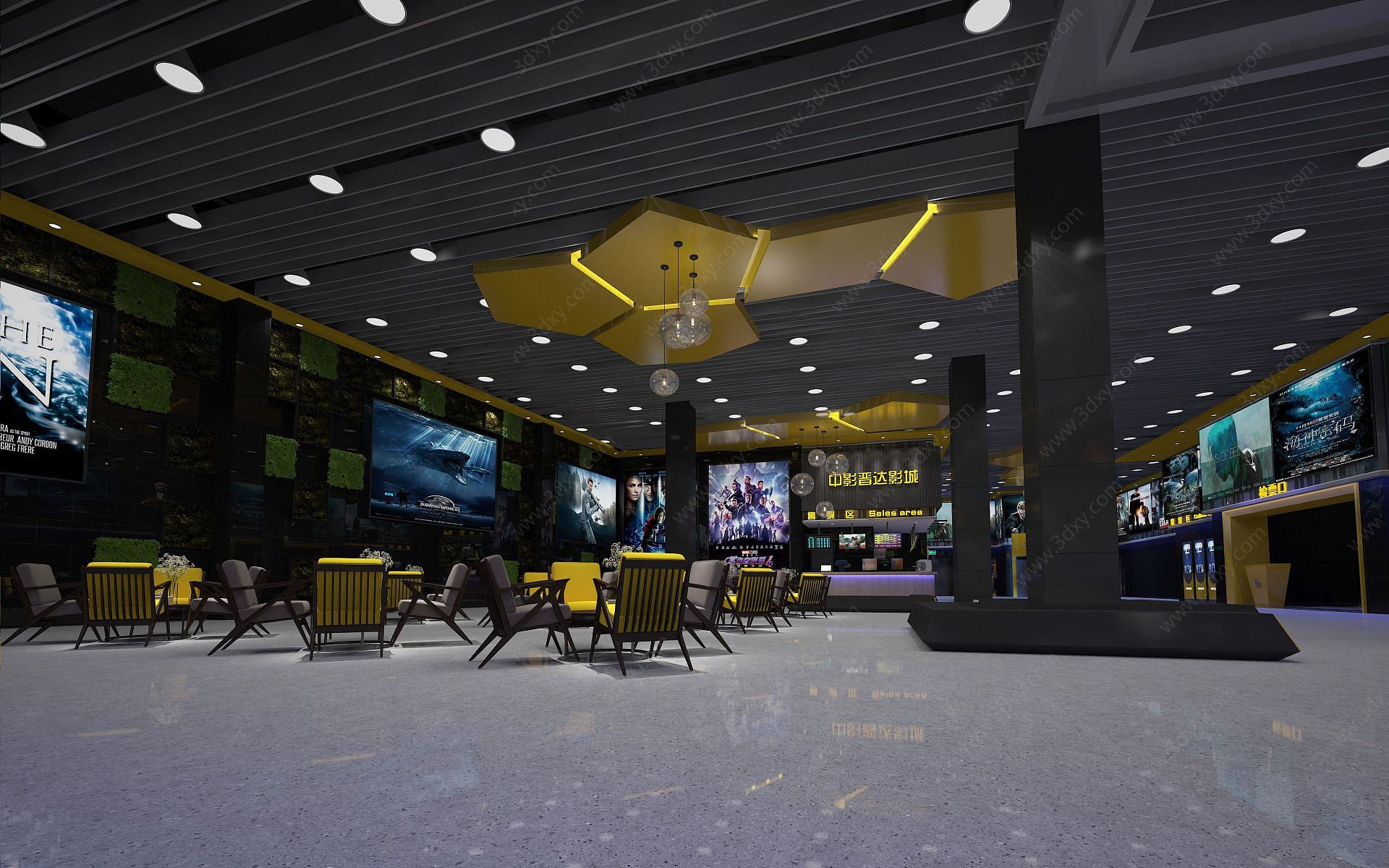 电影院大厅3D模型