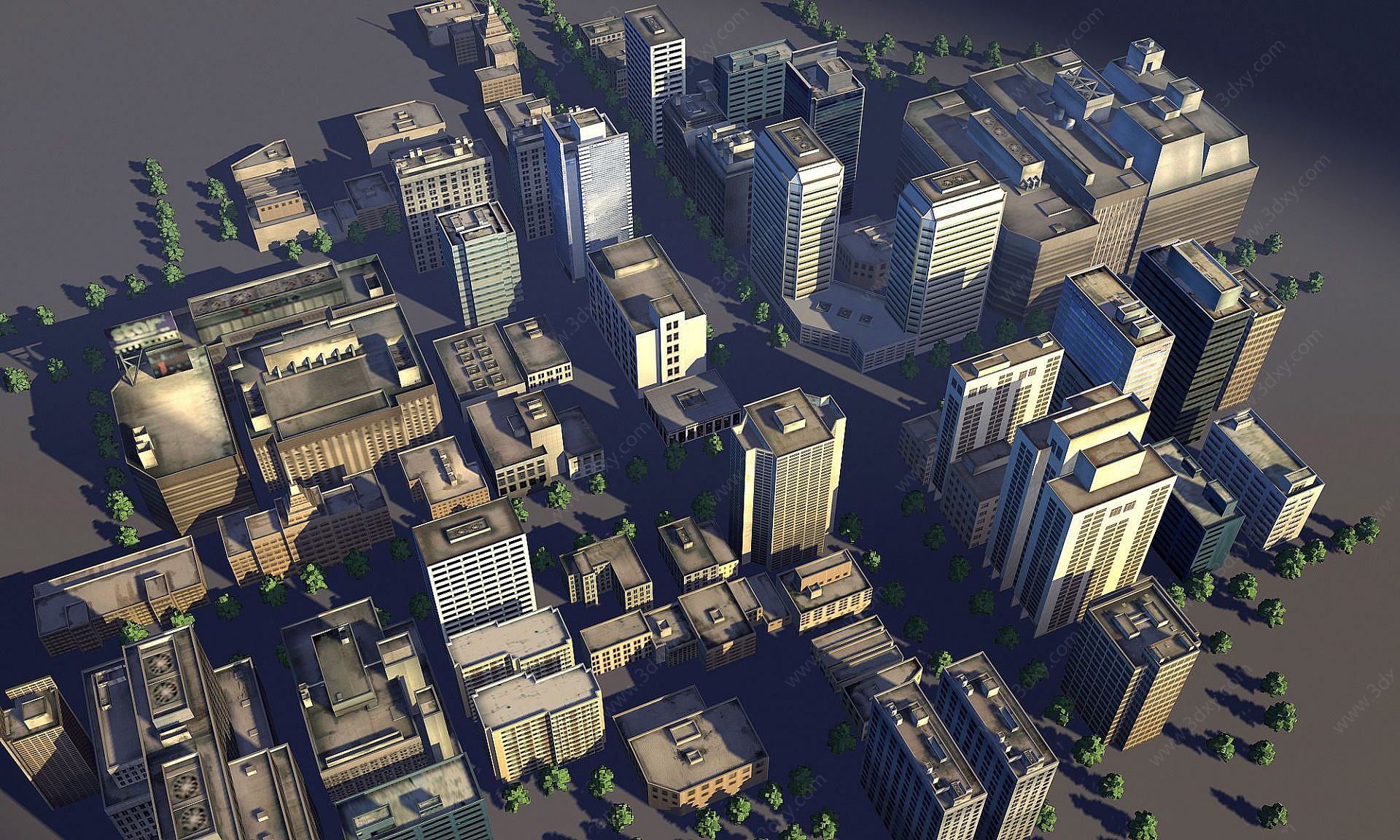 城市配楼3D模型