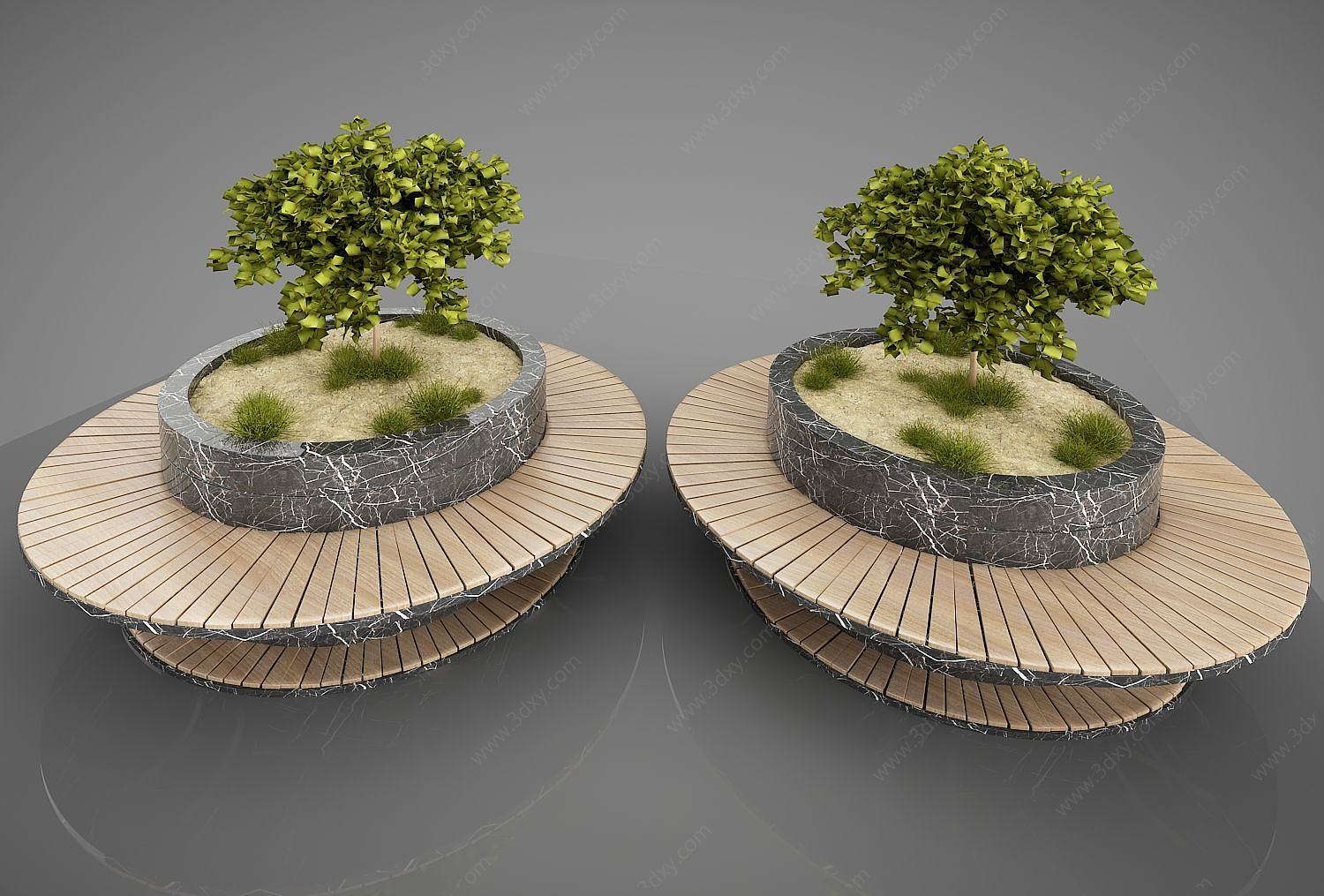 花园景观园林小品3D模型
