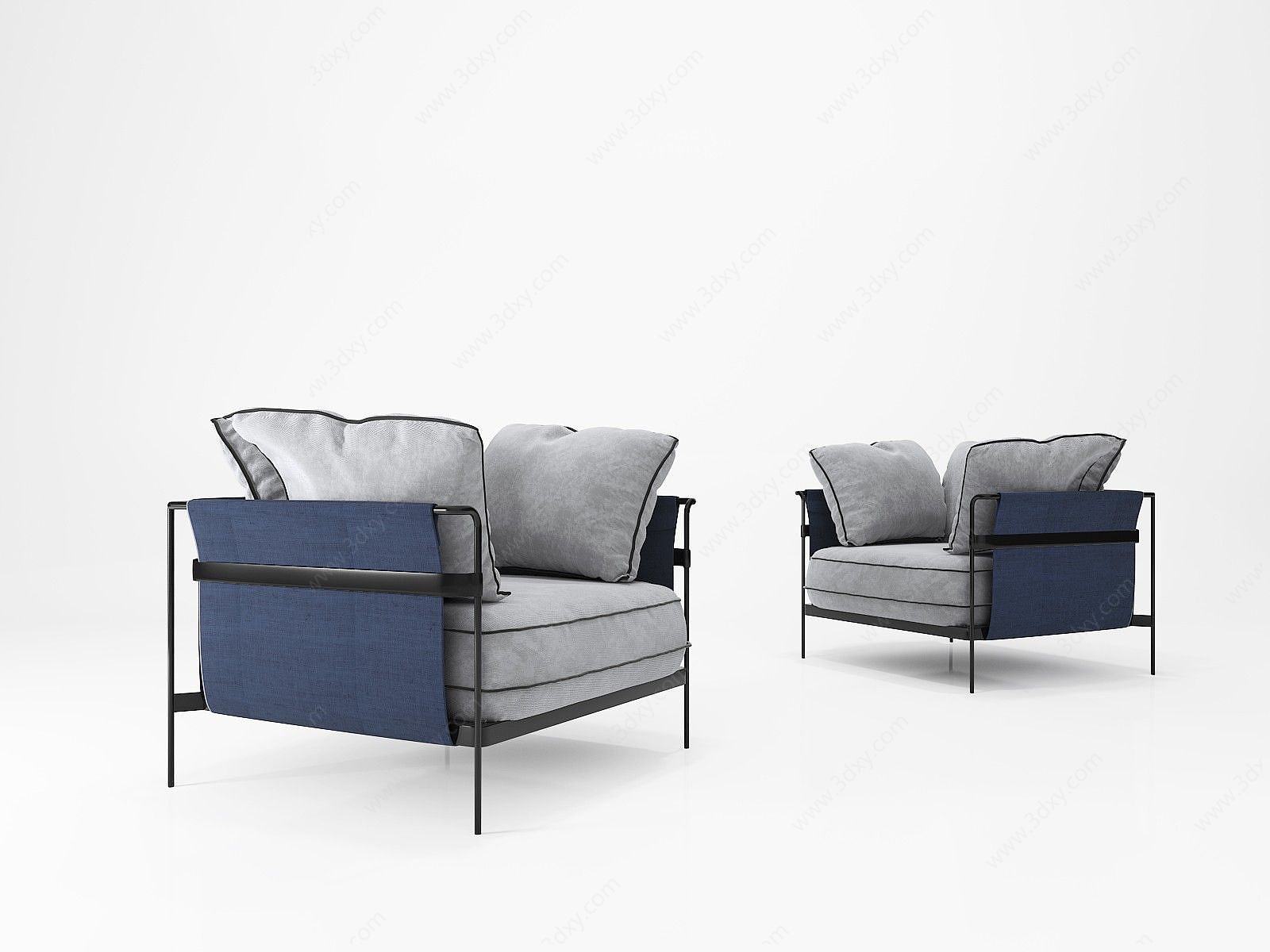 现代沙发椅休闲椅3D模型
