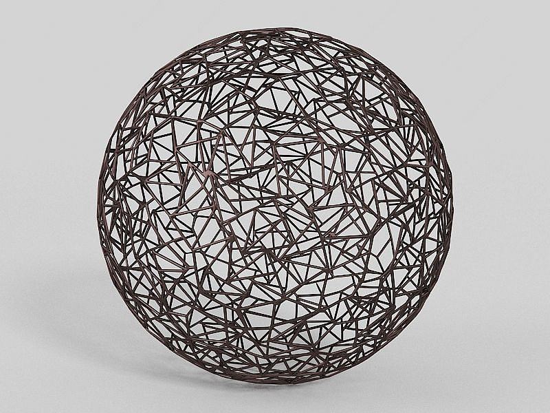 圆球镂空摆件3D模型