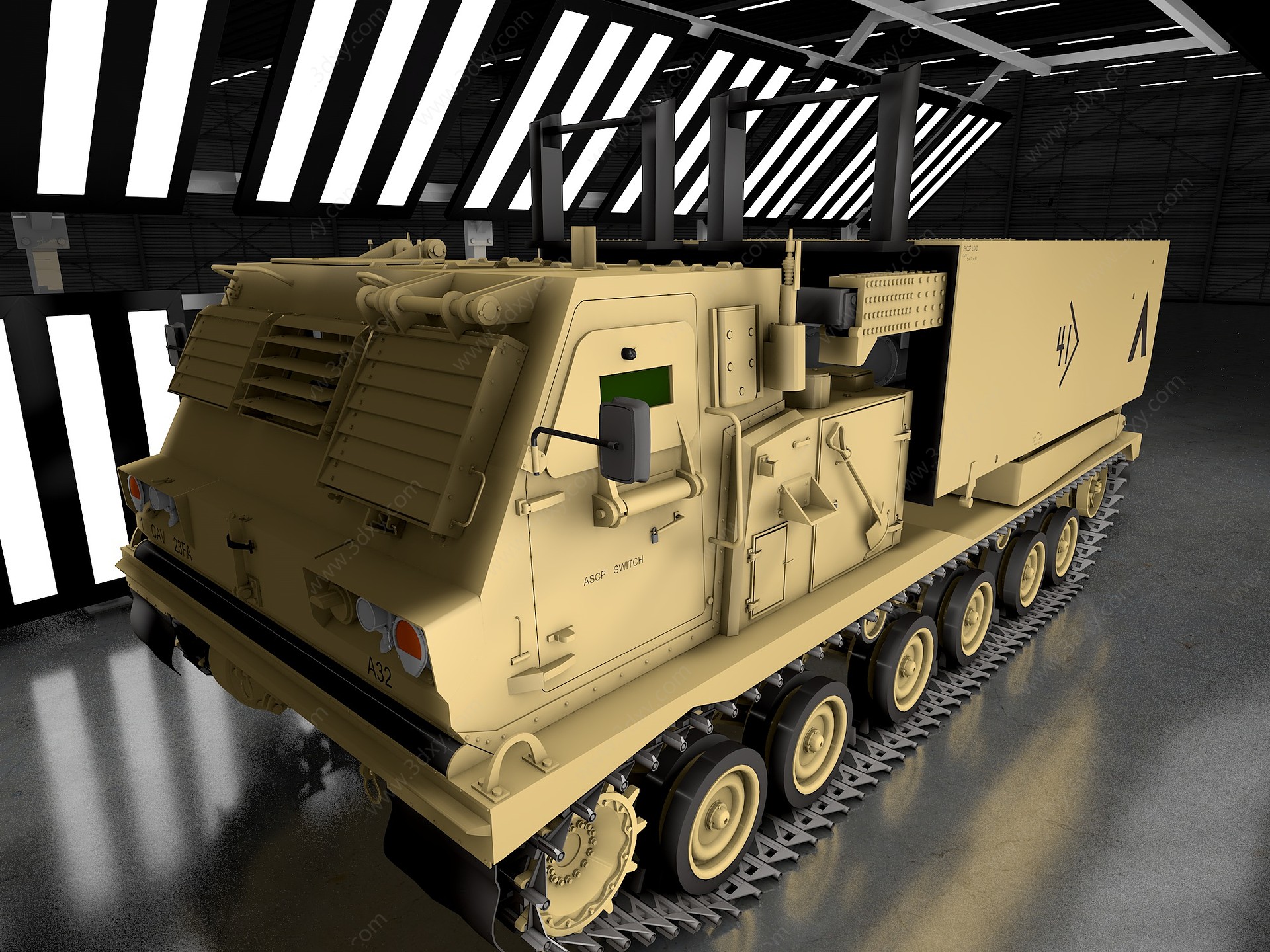 坦克装甲车战斗车3D模型