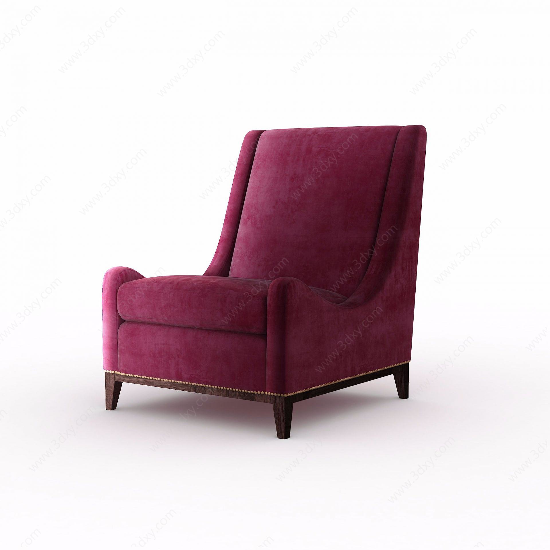现代单椅沙发椅3D模型