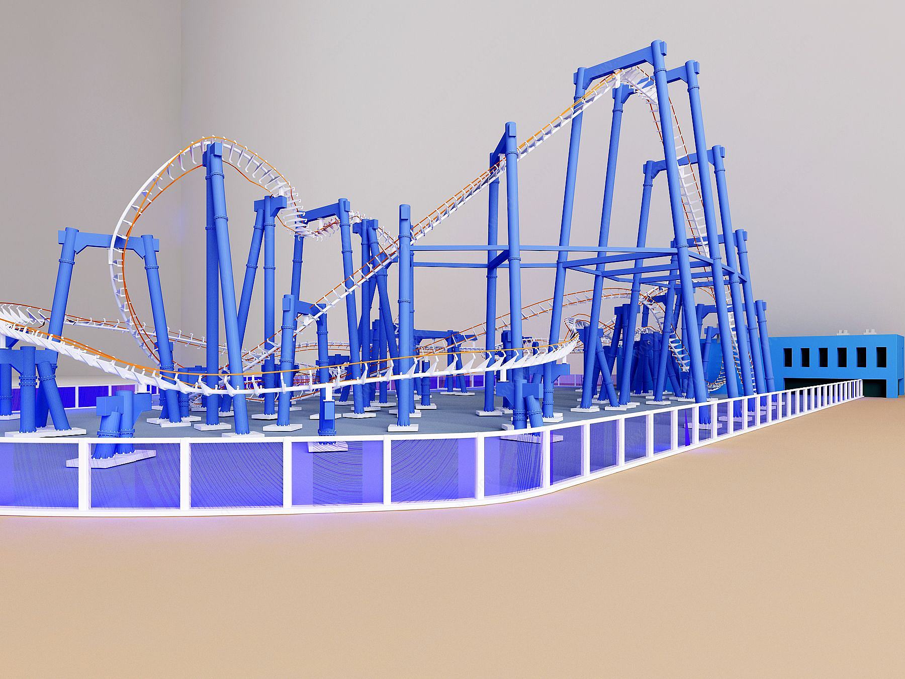 游乐园过山车3D模型