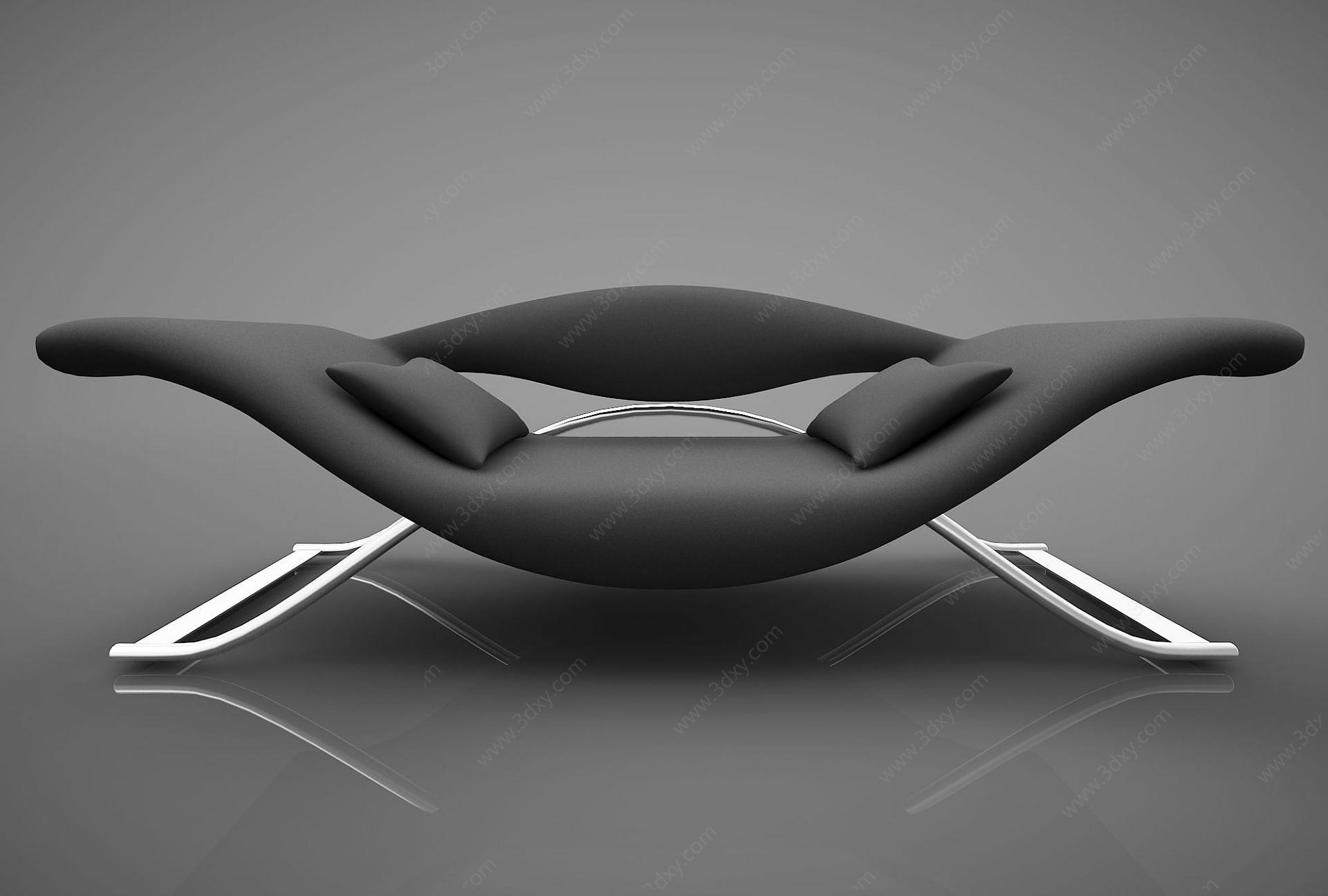 黑色创意沙发3D模型