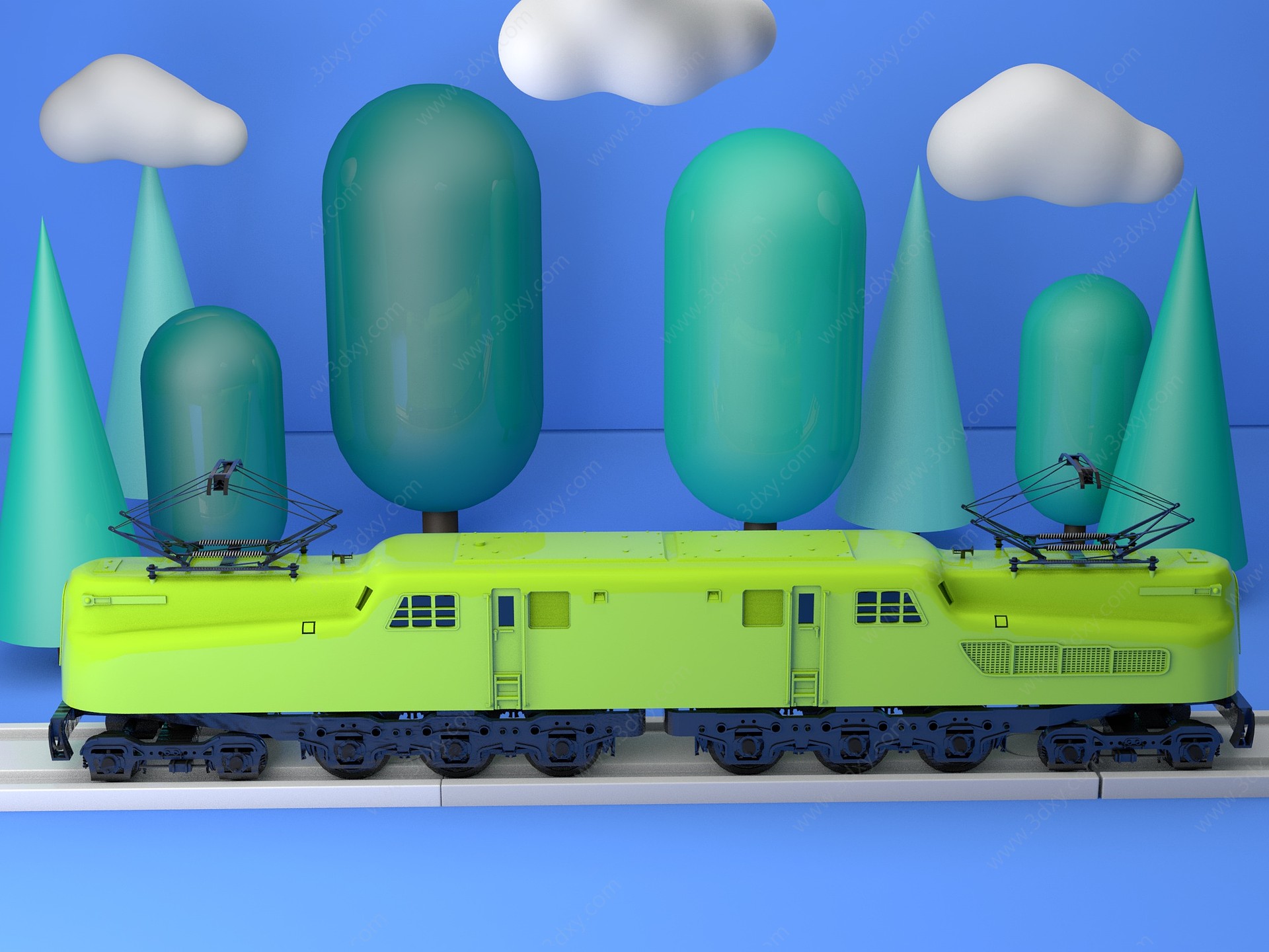 玩具火车3D模型