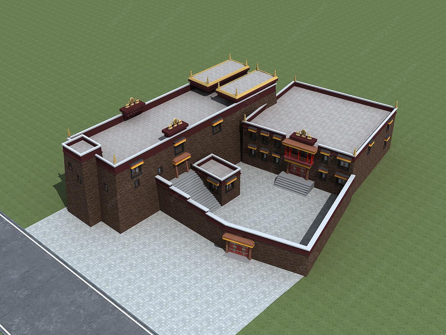 藏族寺庙3D模型