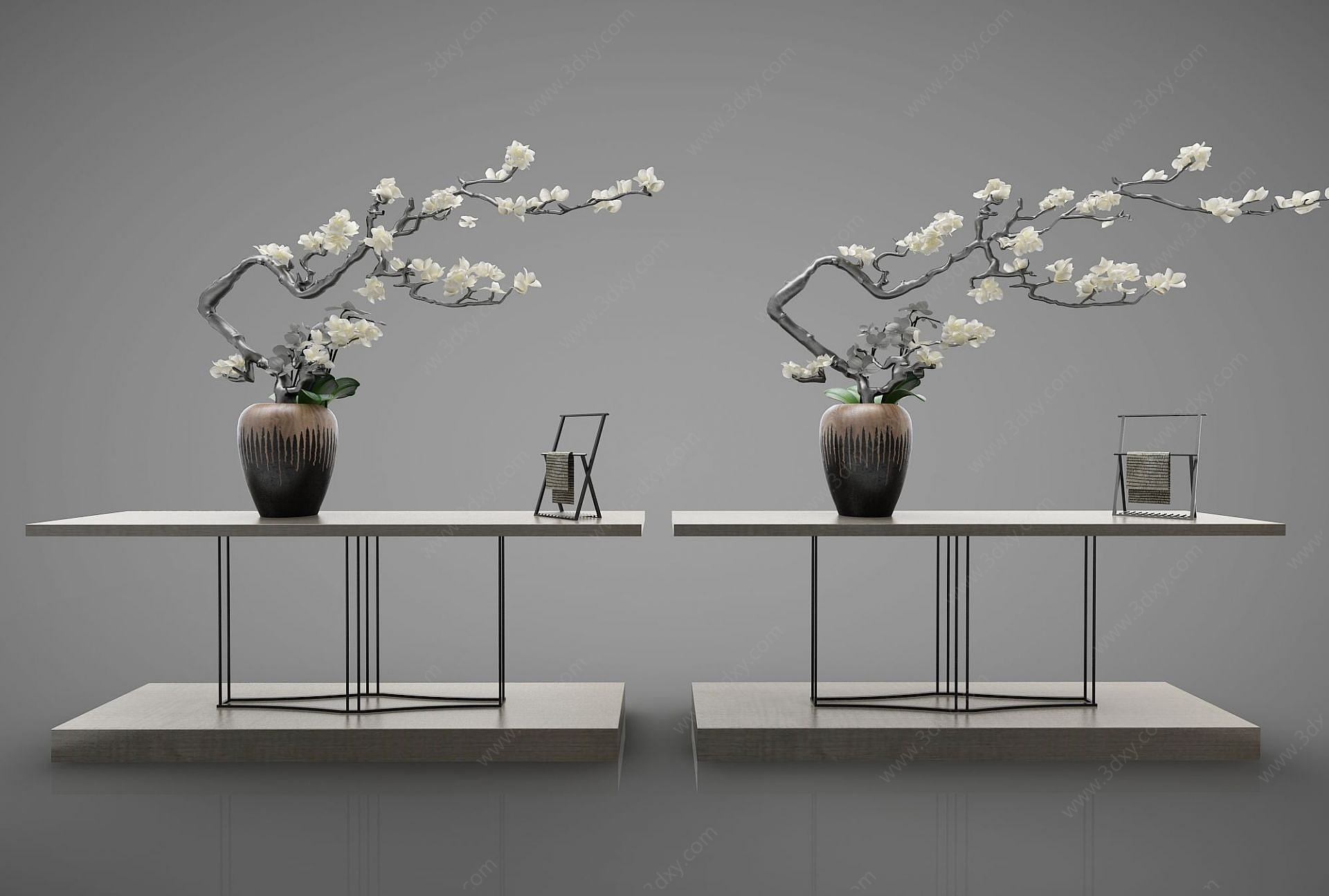 新中式风格装饰柜3D模型