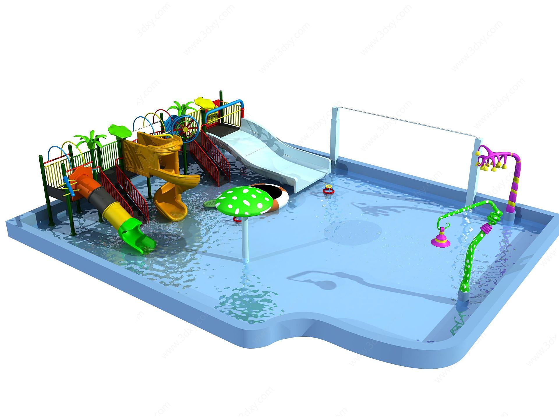 水上乐园滑梯3D模型