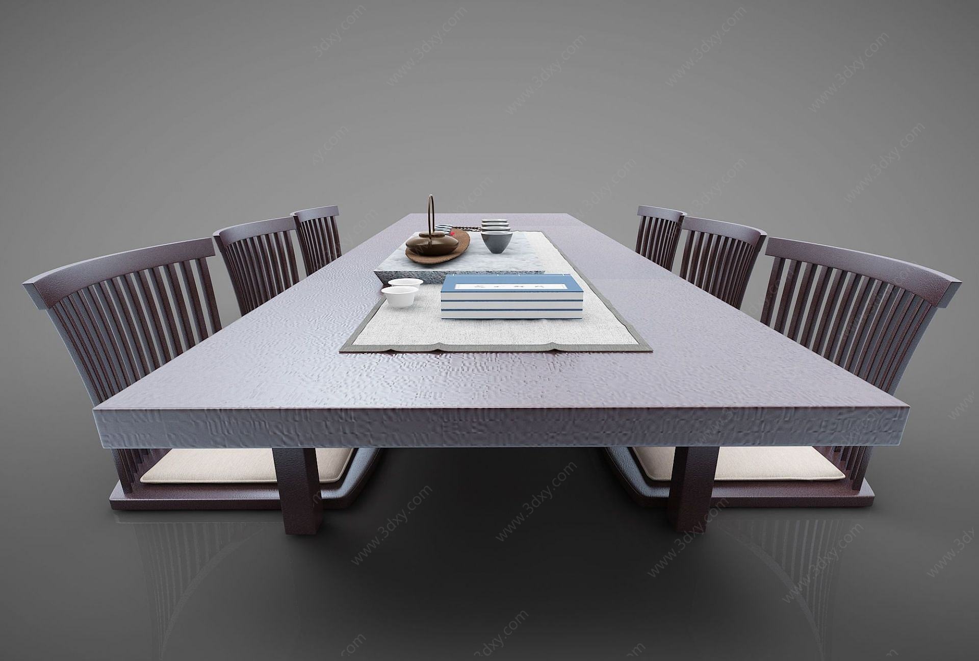 新中式风格休闲桌3D模型