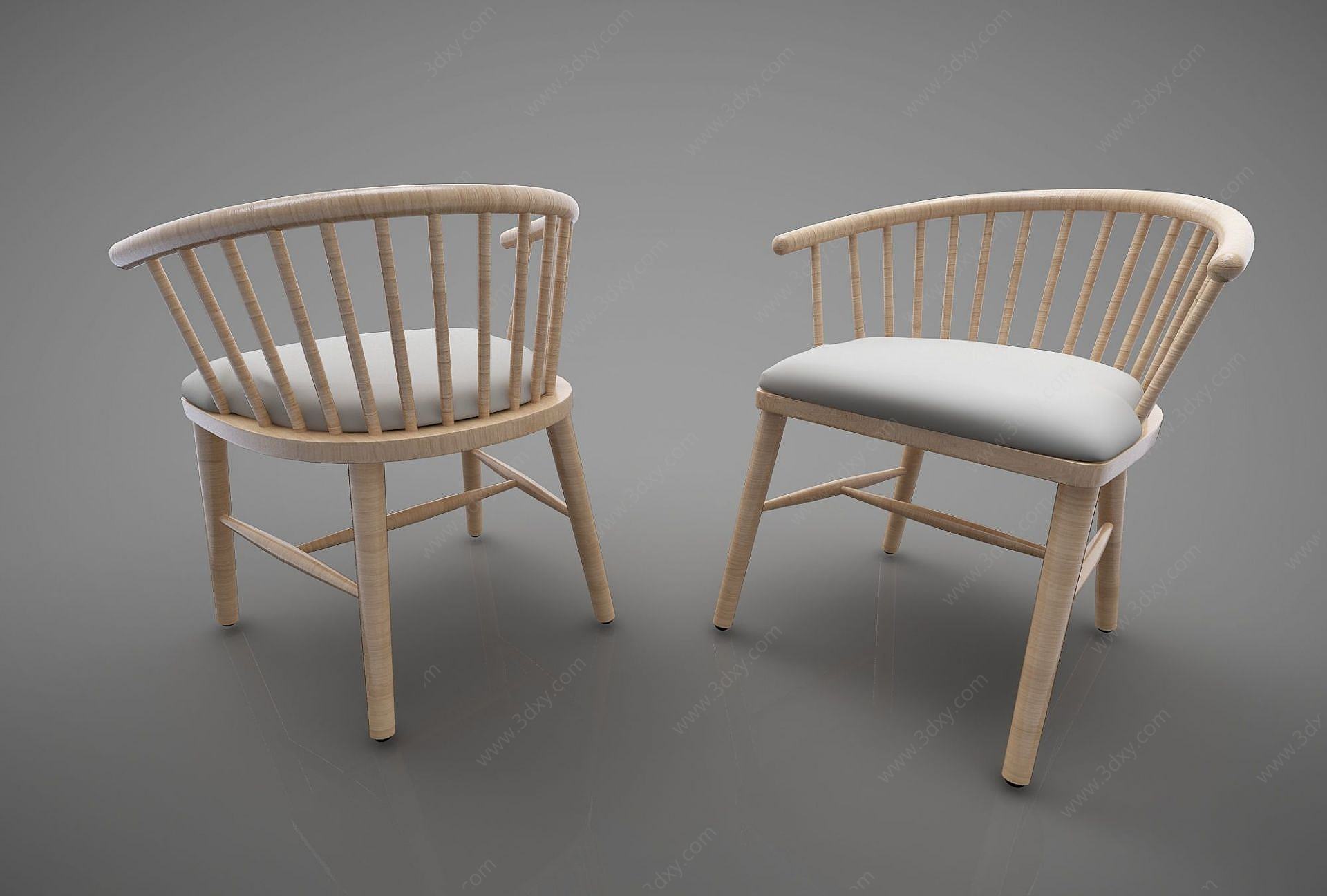 新中式风格椅子3D模型