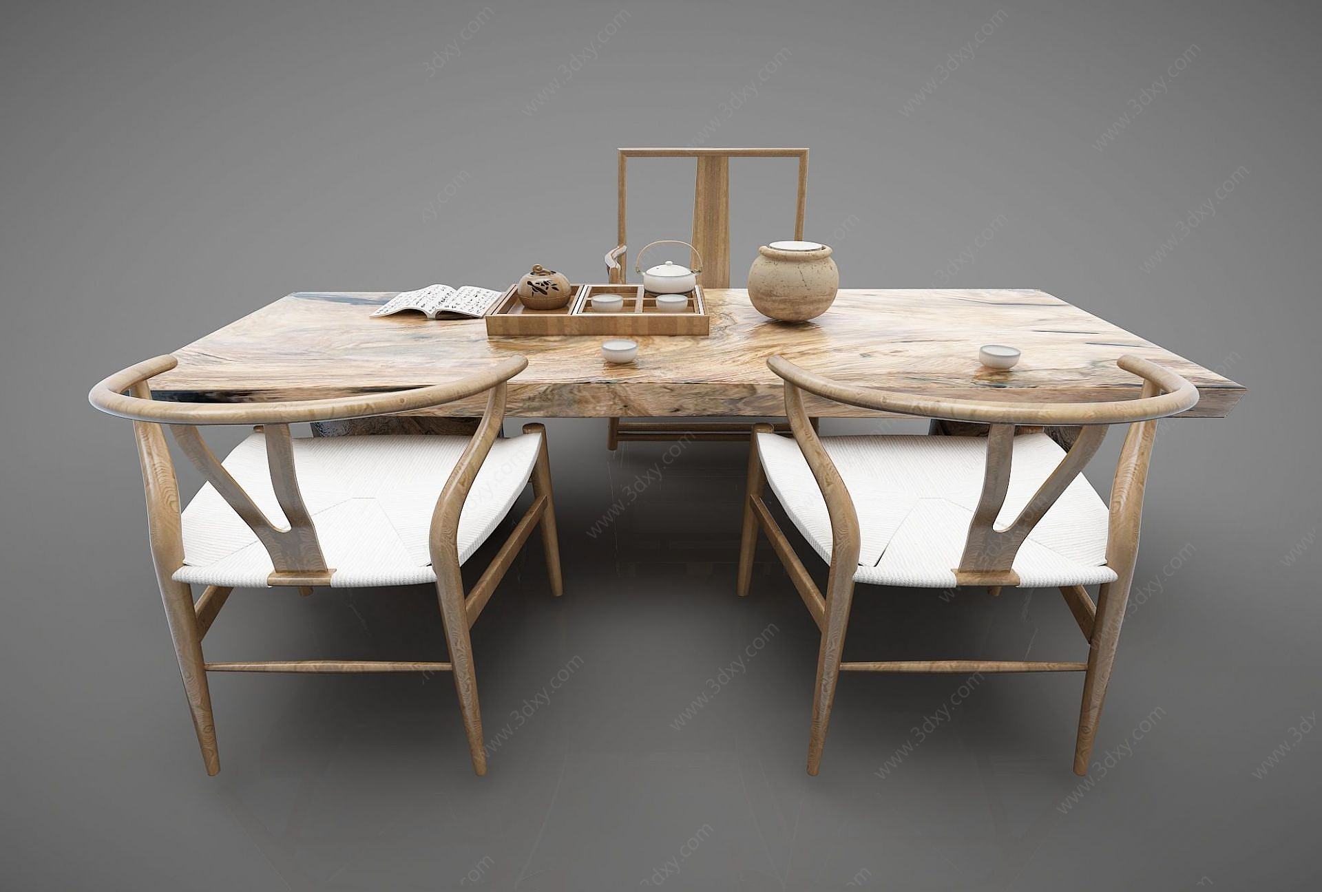 茶桌椅3D模型
