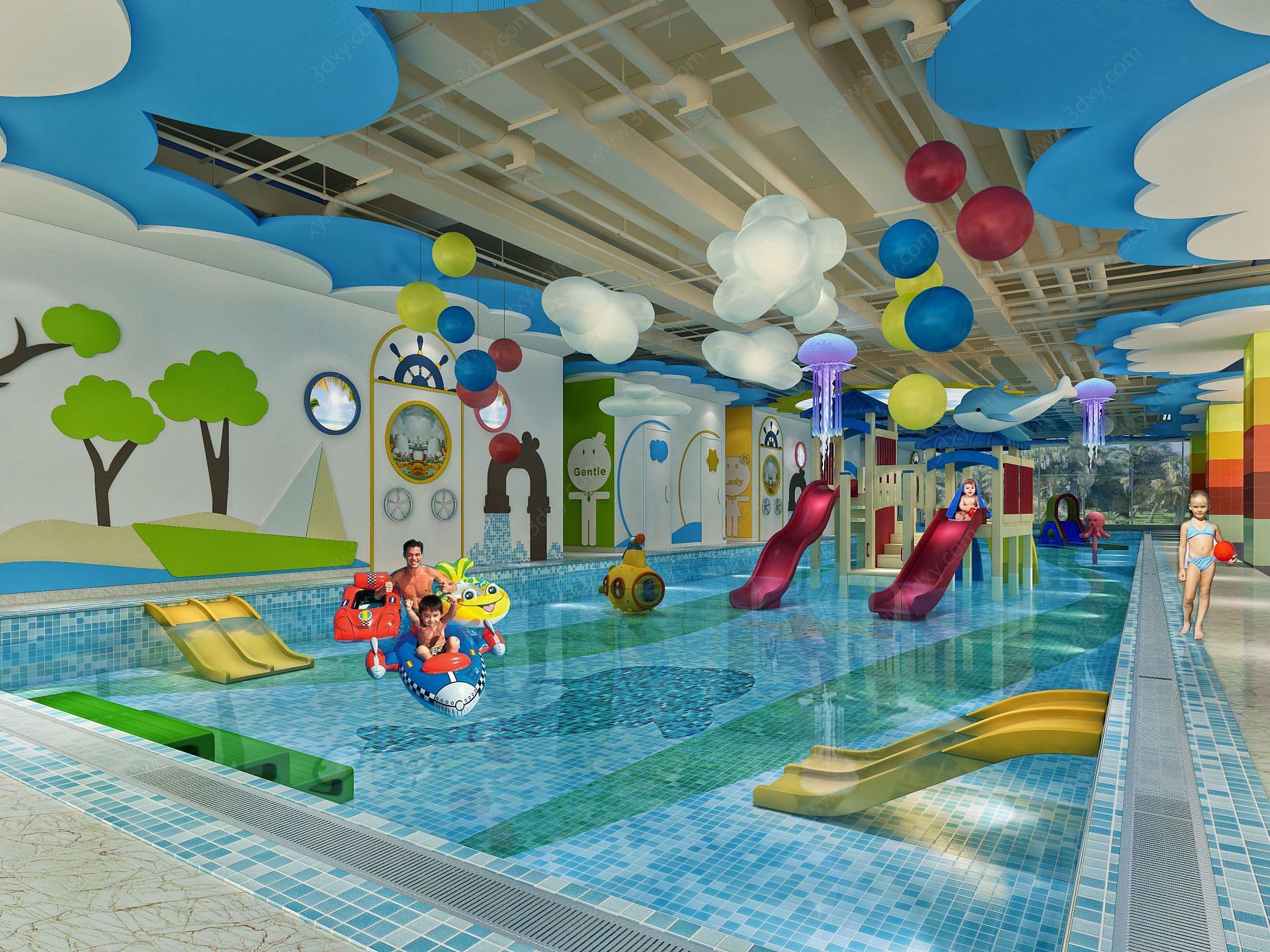 儿童游泳池3D模型