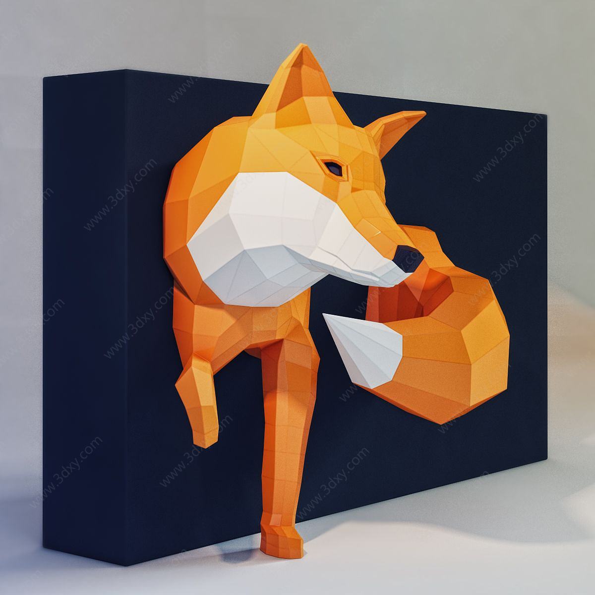 现代狐狸装饰品3D模型