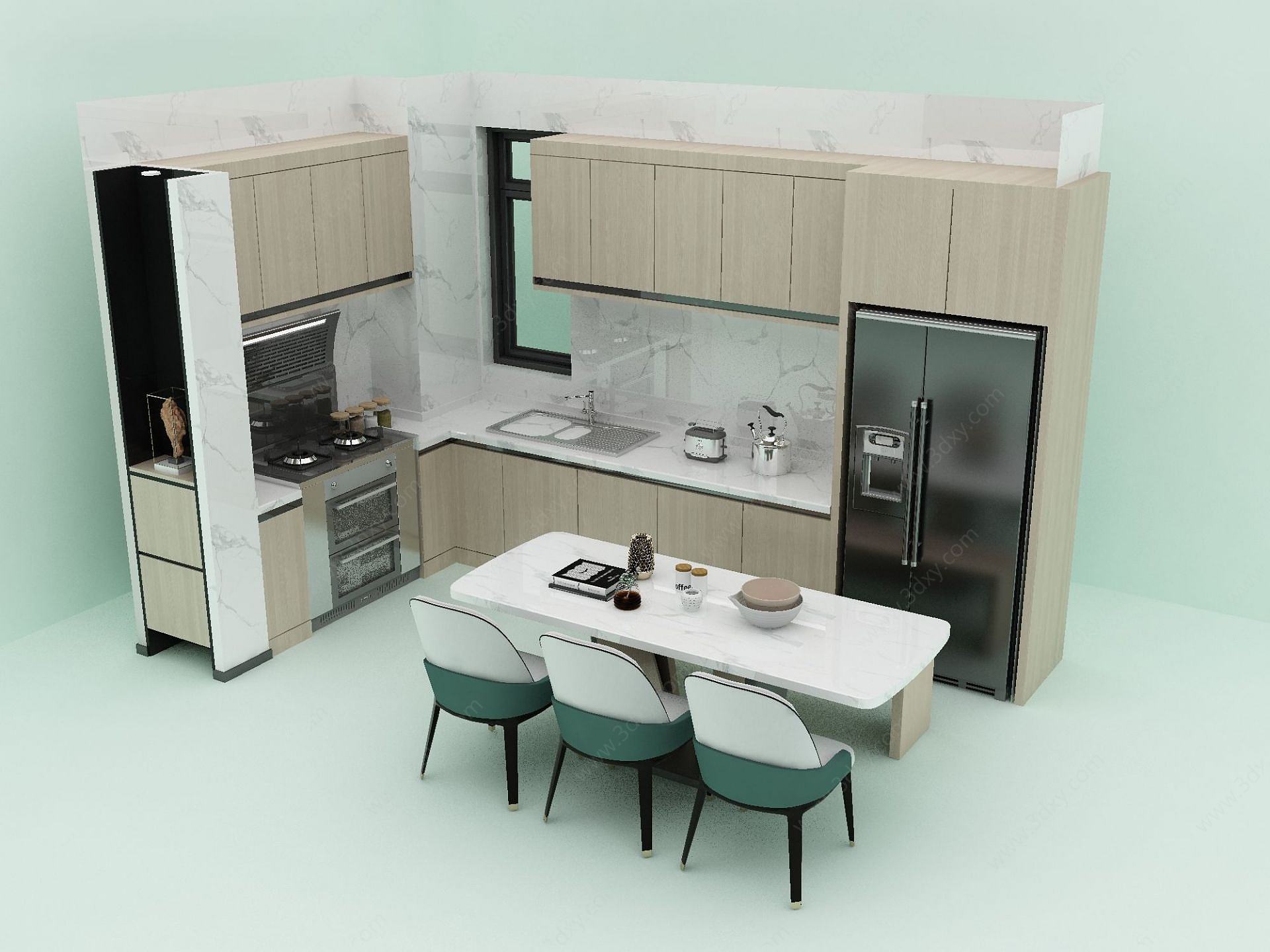 厨房餐厅3D模型