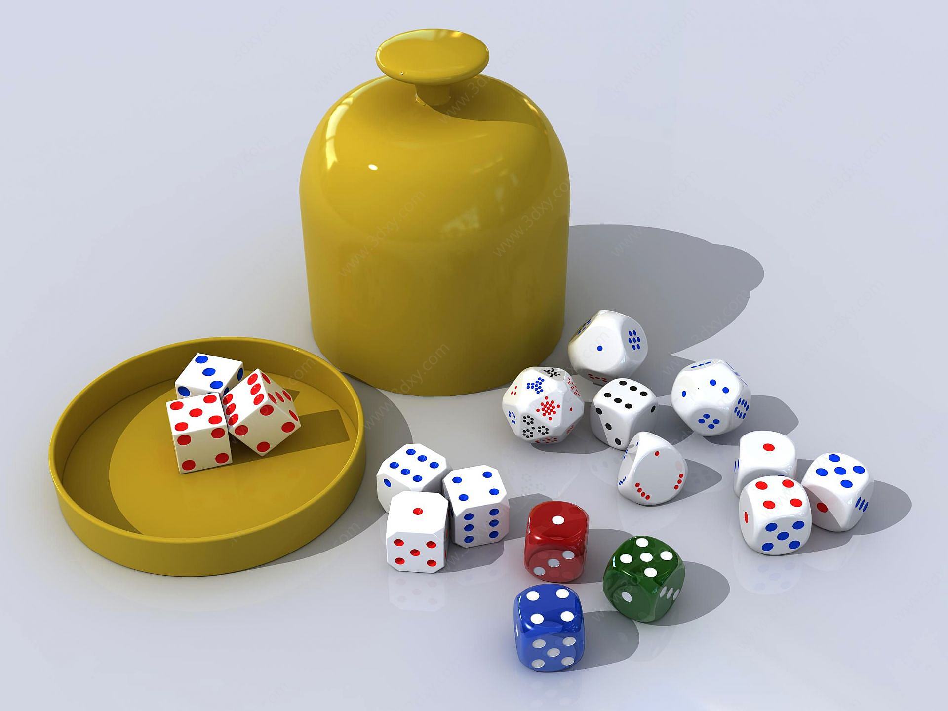 现代骰子赌具3D模型3D模型