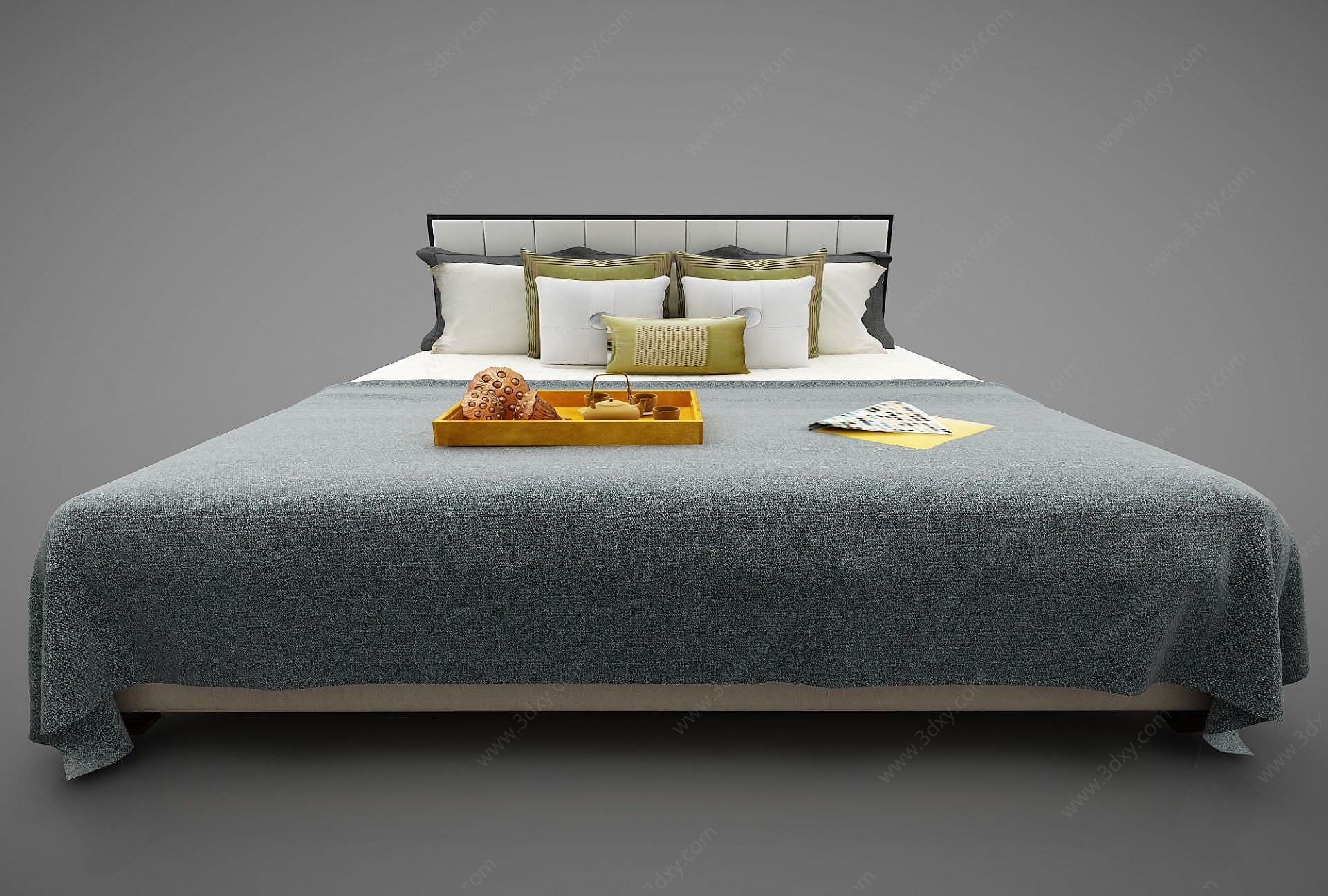 床现代3D模型