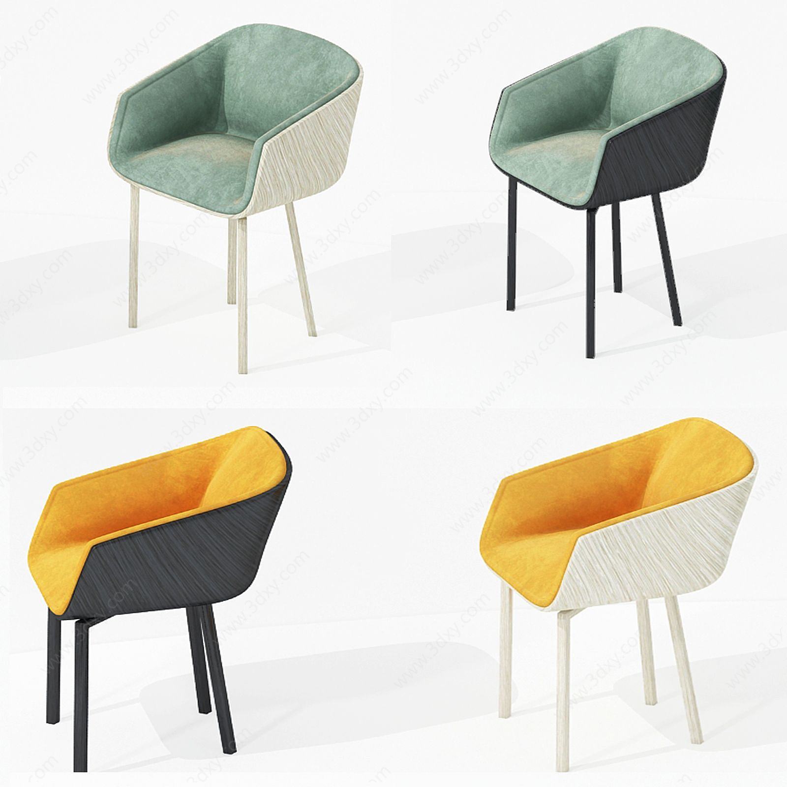 现代休闲椅子家居椅3D模型