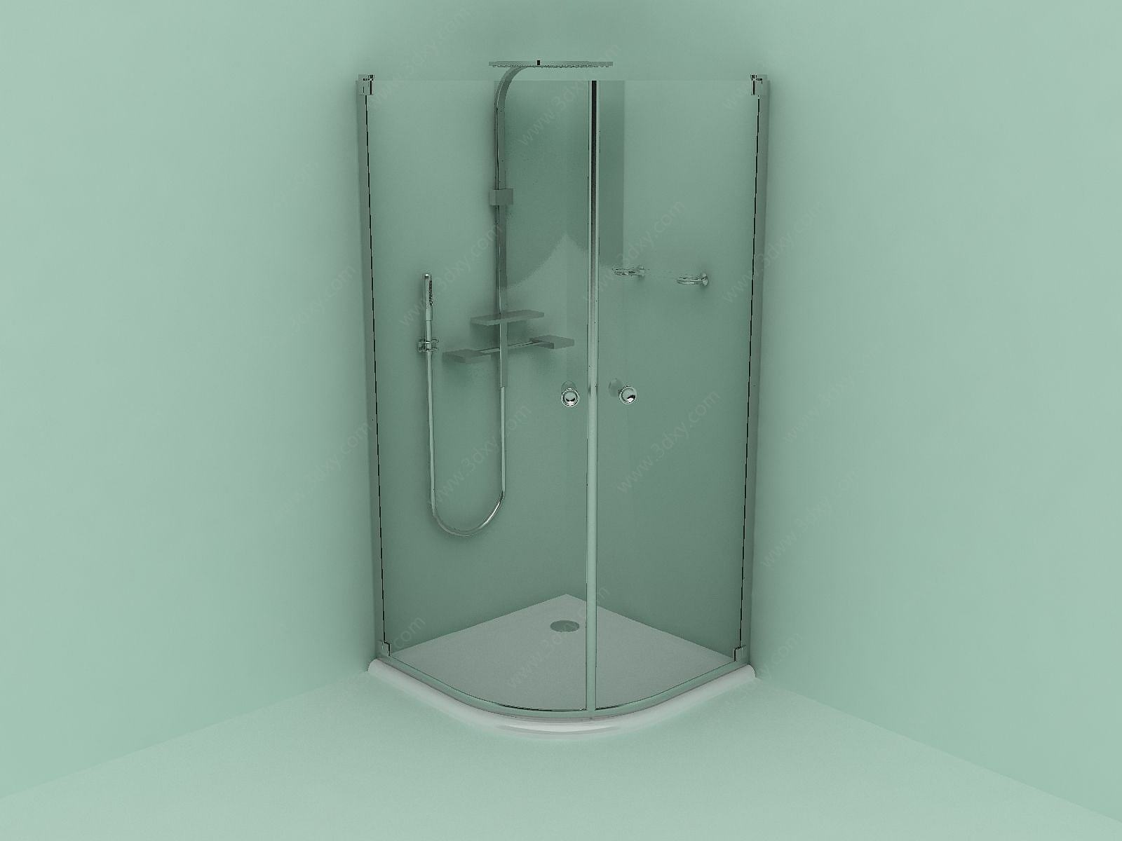 玻璃浴室3D模型