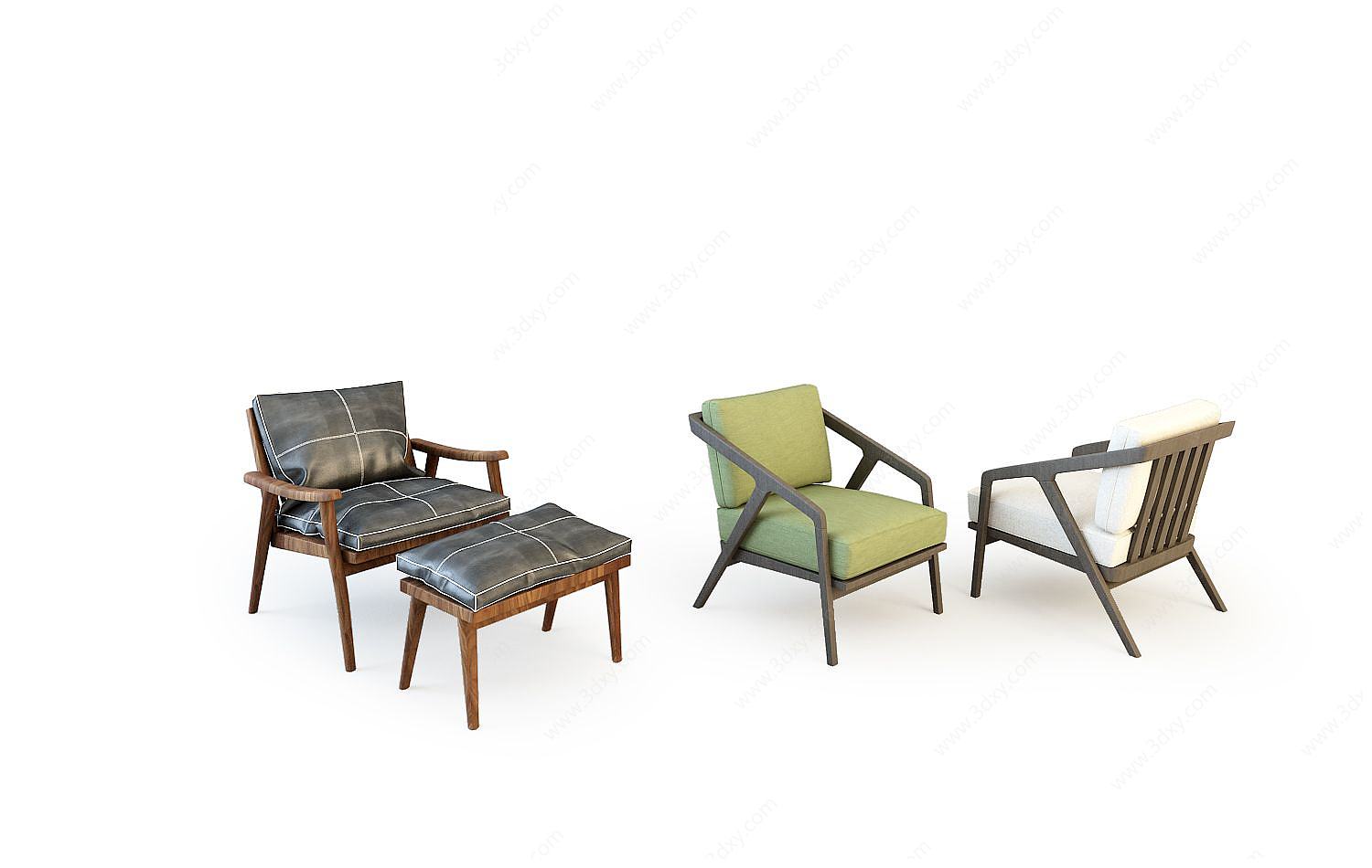 常规现代休闲椅3D模型