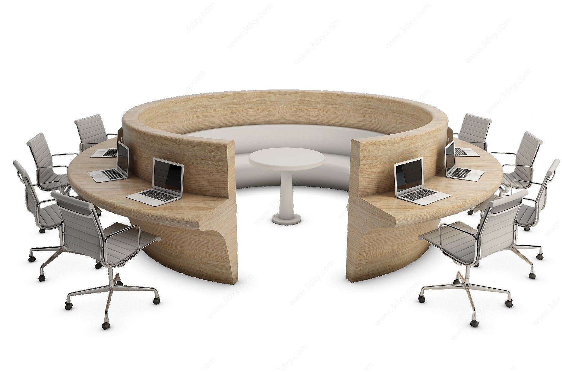 办公桌工位办公椅3D模型