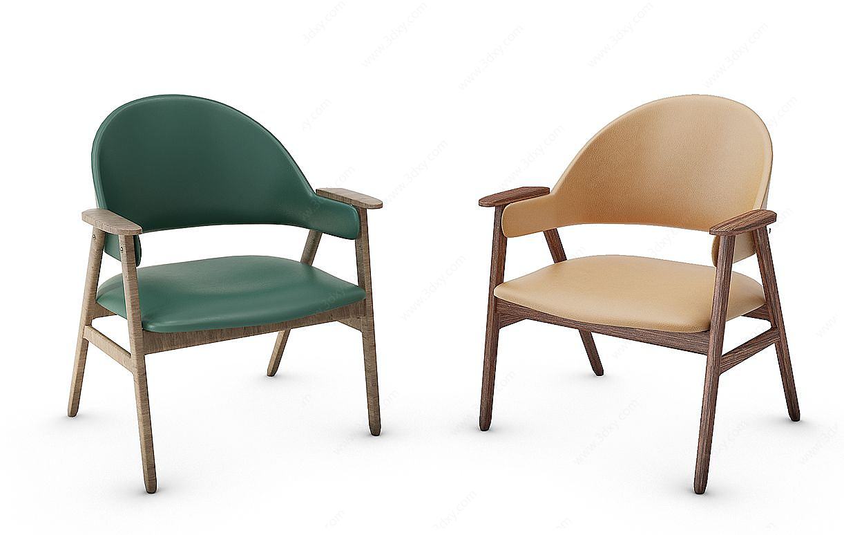 北欧单椅子3D模型