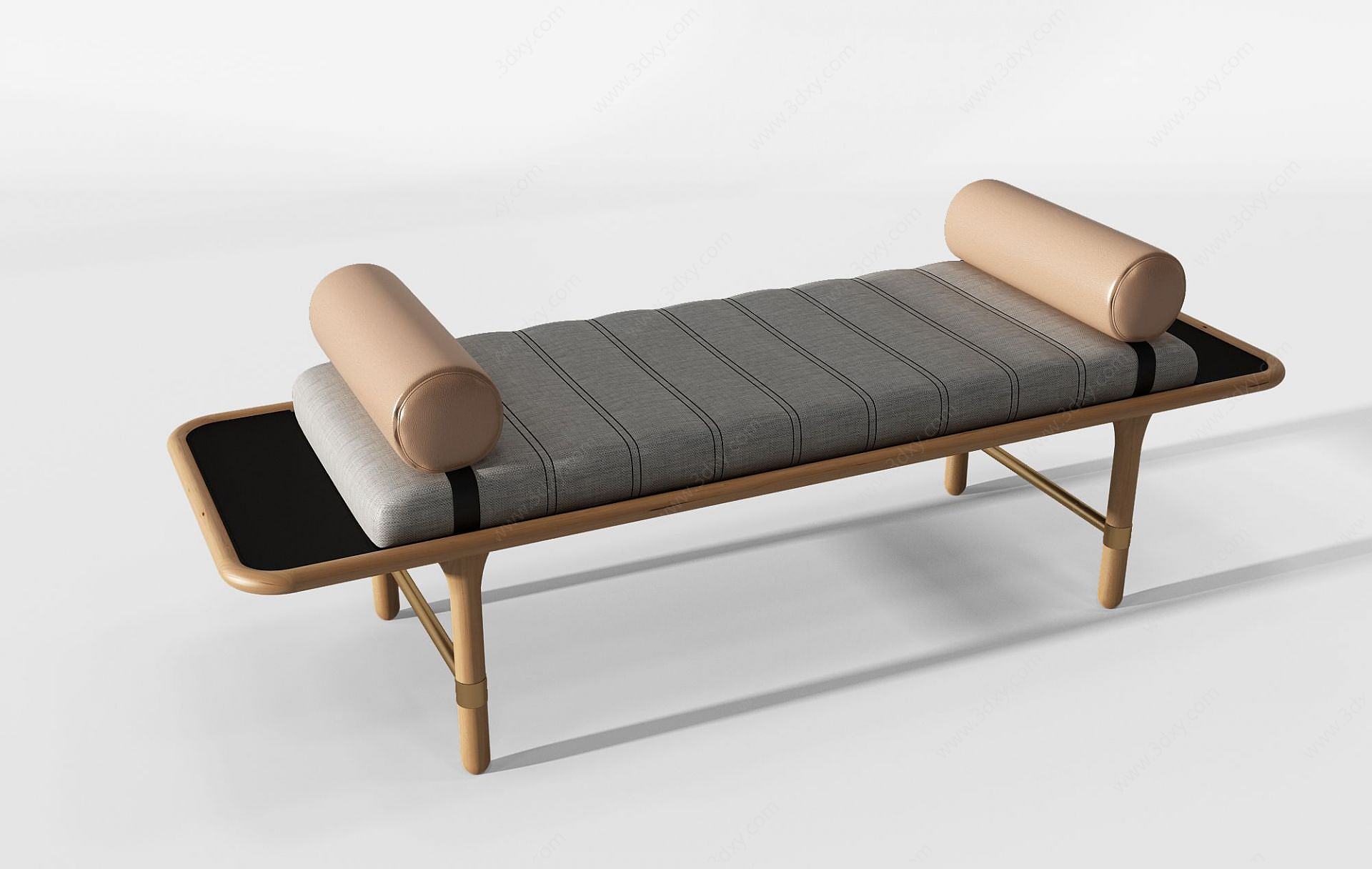新中式床尾凳床榻3D模型