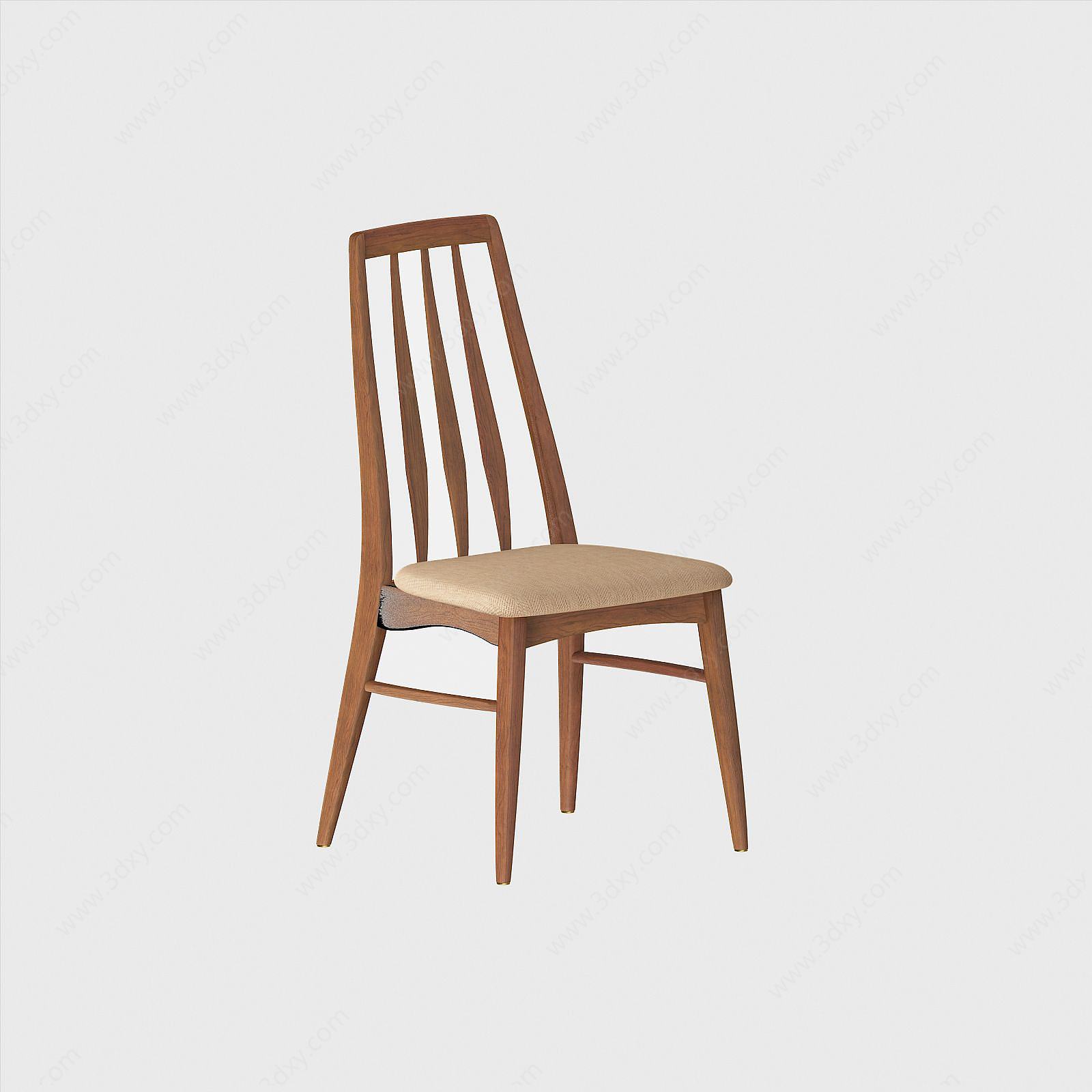 现代靠背小椅子3D模型