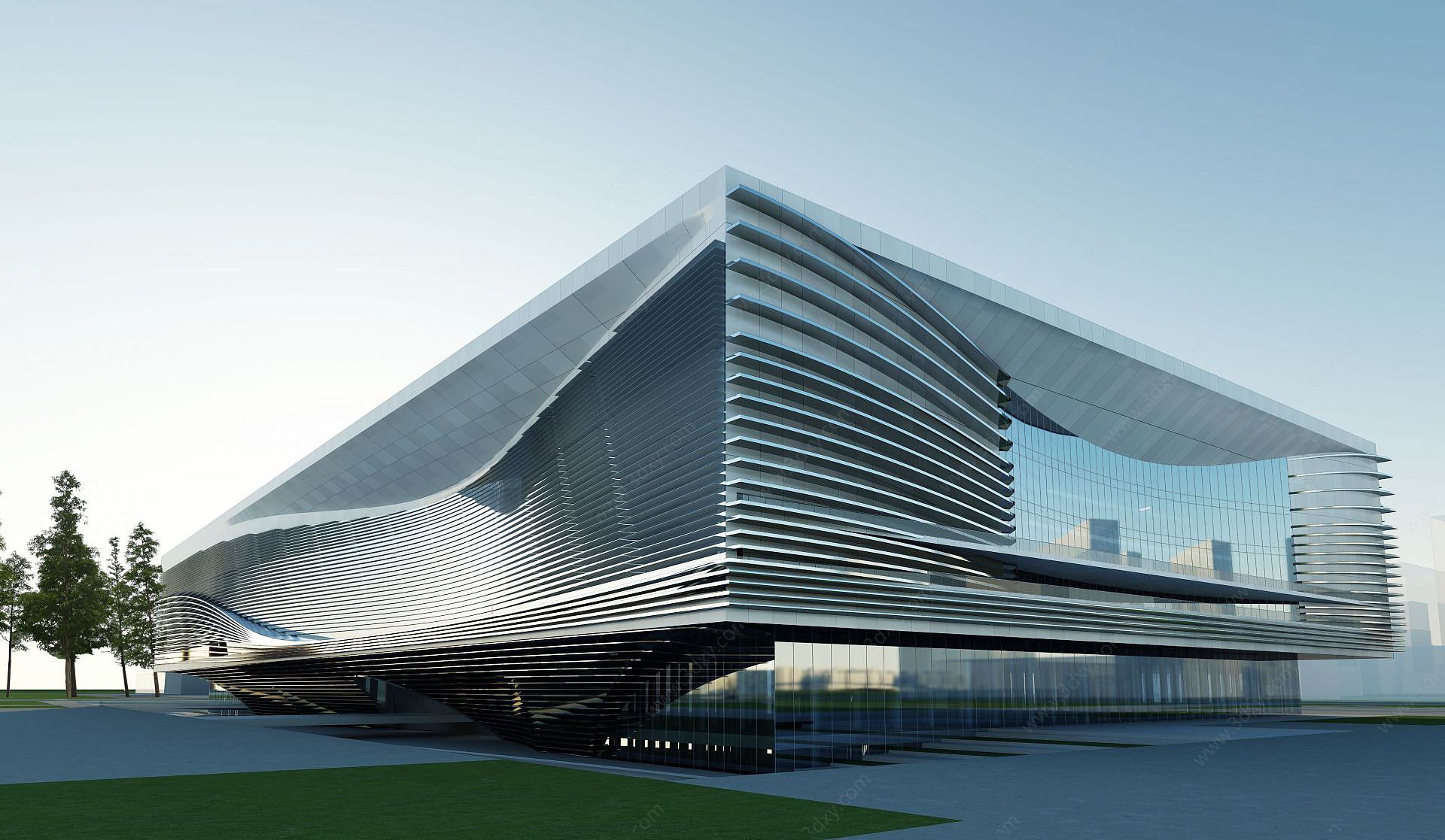 大型体育建筑展览馆3D模型
