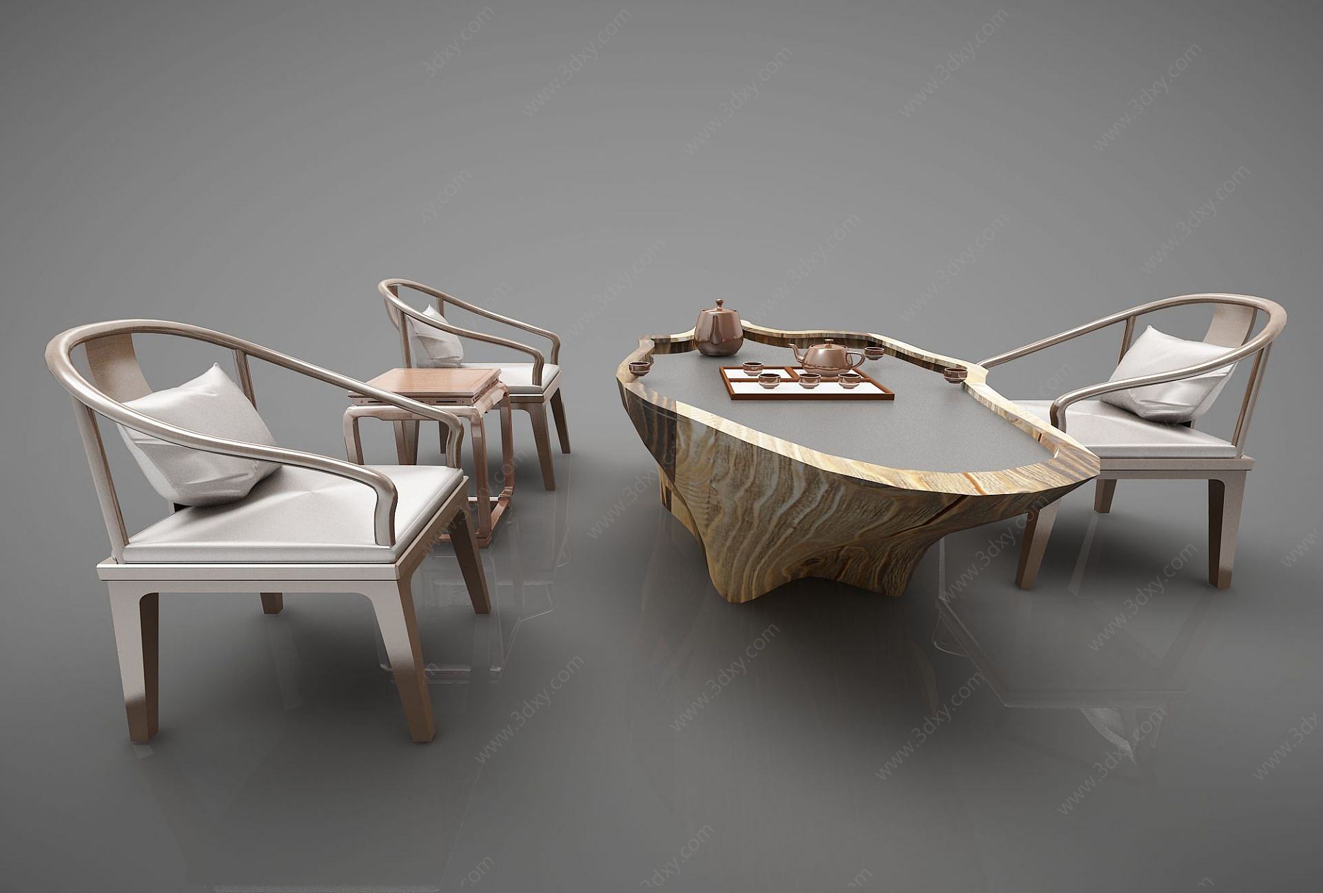 茶海茶桌椅3D模型