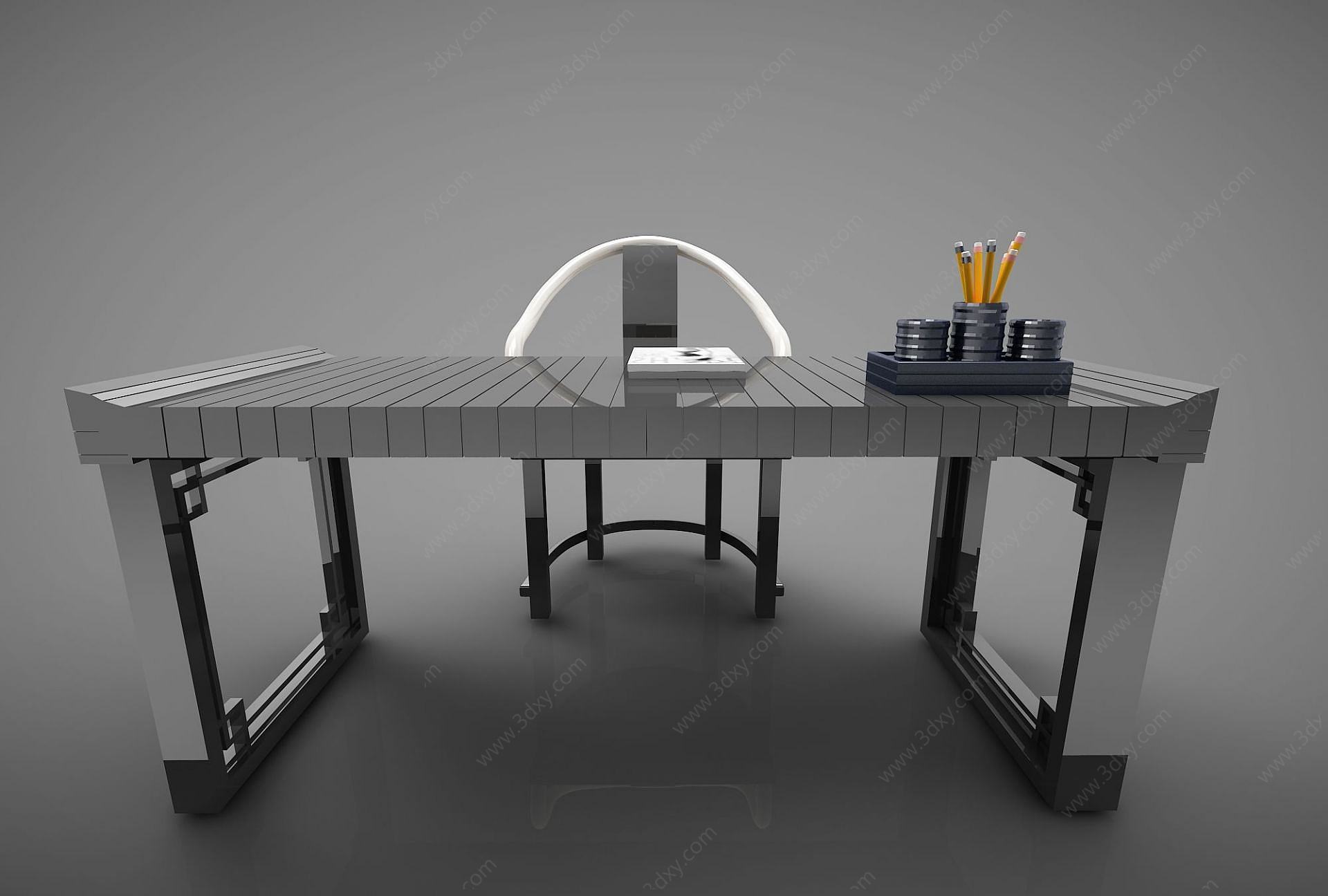 办公桌茶案3D模型