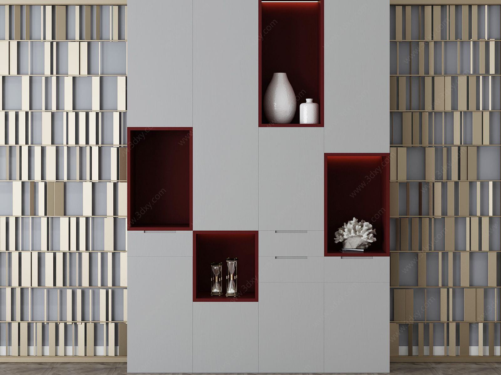  家具饰品组合装饰柜3D模型