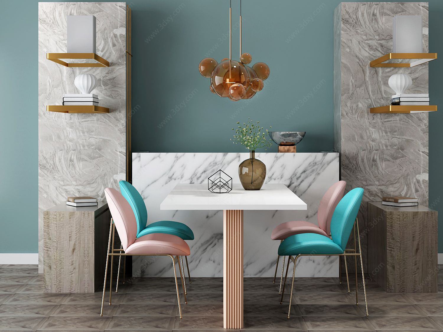 家具饰品组合餐桌椅3D模型