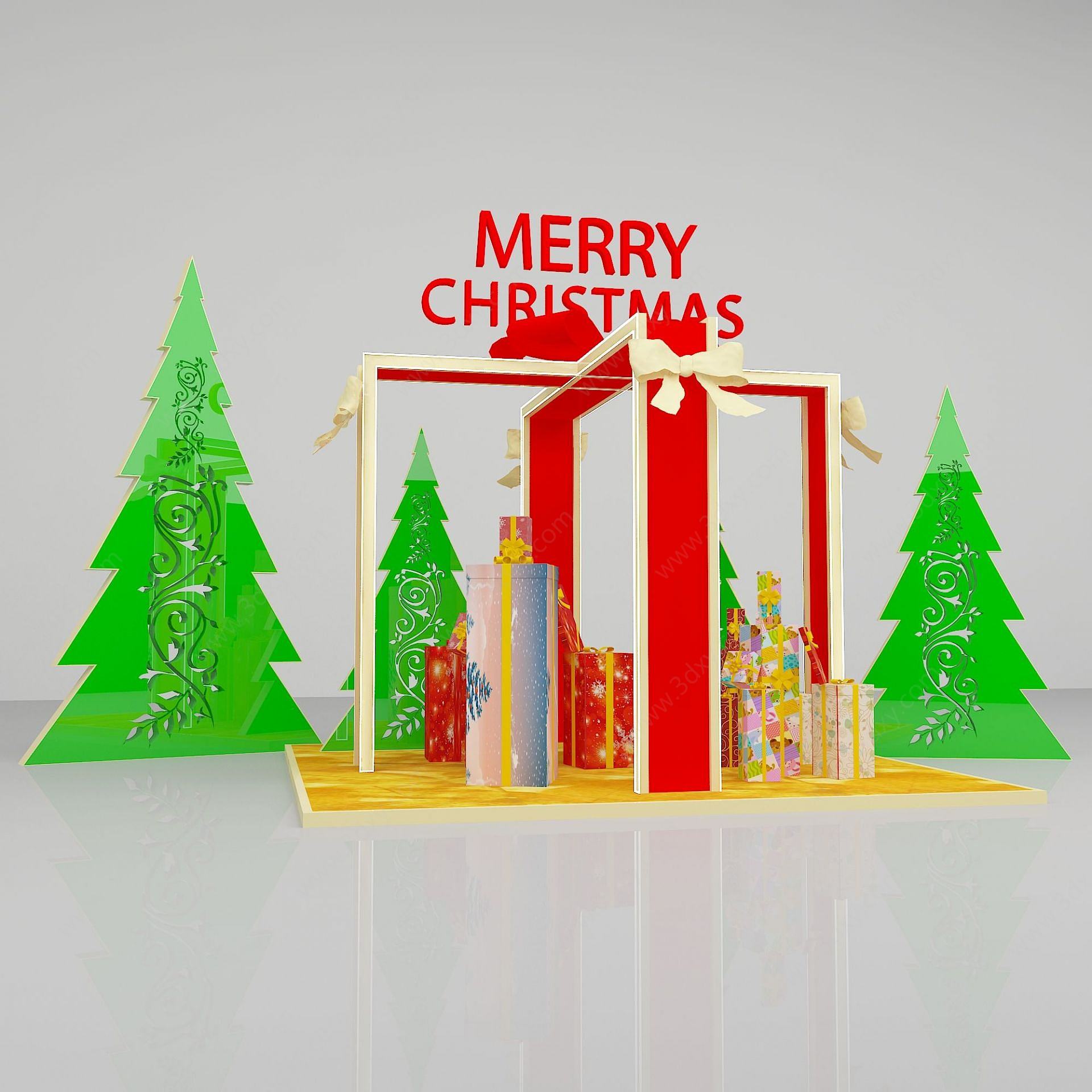 圣诞节商场展示3D模型