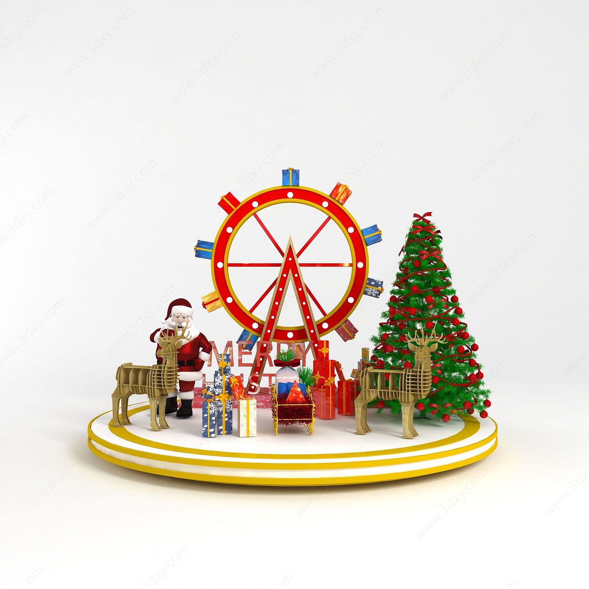 圣诞装饰大转盘3D模型