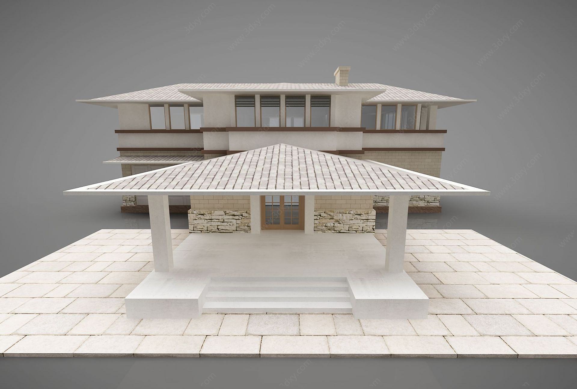 现代风格别墅3D模型
