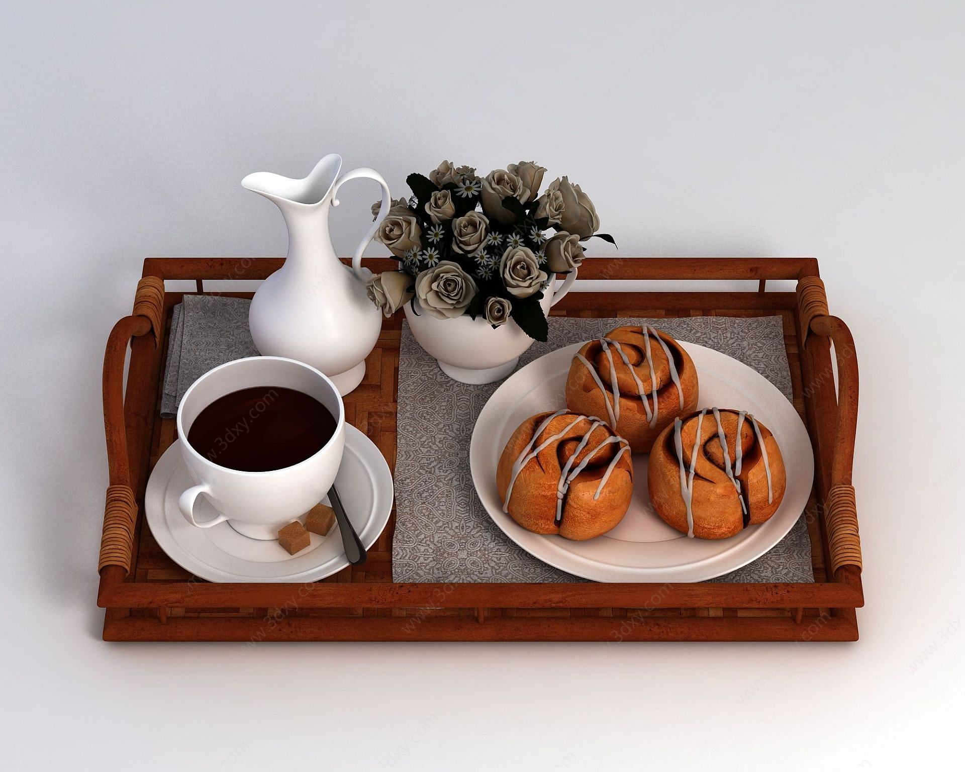 咖啡甜品3D模型
