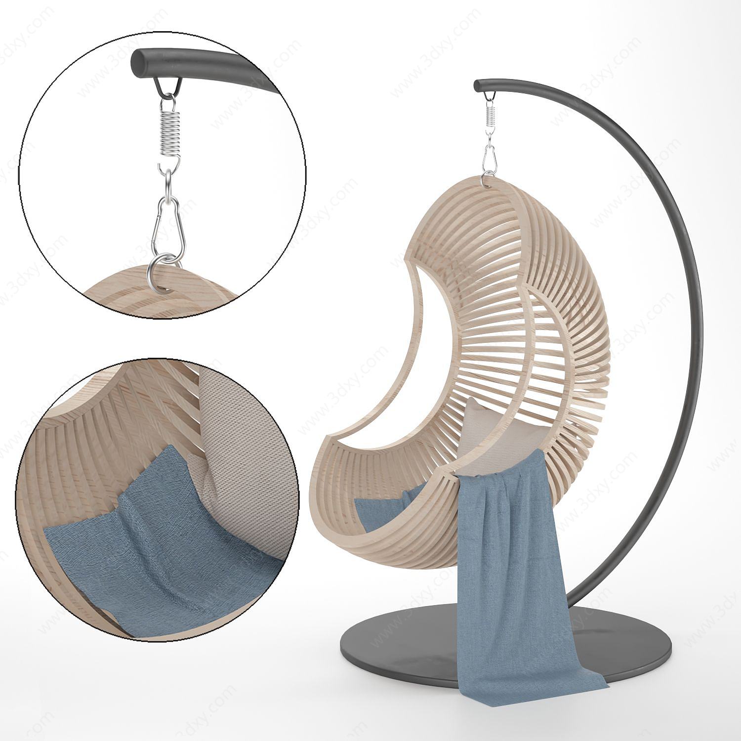 现代休闲欧吊椅3D模型